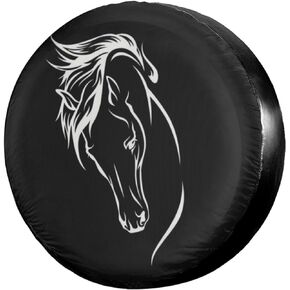 Blue Fire Skull Spare Tire Cover Dust-Proof Wheel Tire Cover Fit Trailer, RV, SUV and Many Vehicle 14 Inch