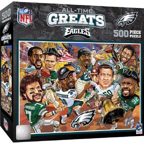 MasterPieces 500 Piece Sports Jigsaw Puzzle for Adults - NFL Philadelphia Eagles All-Time Greats - 15x21