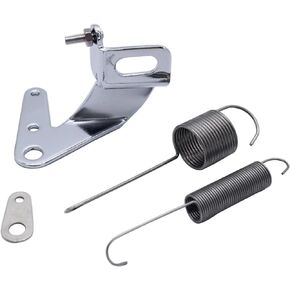 Black Throttle Return Spring Kit,Stainless Steel Car Carburetor Throttle Cable Bracket with Dual Return Spring Set Parts