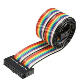 uxcell IDC Rainbow Wire Flat Ribbon Cable 20 Pins 118cm Length 2.54mm Pitch Type-C