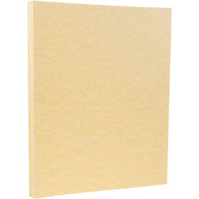 JAM PAPER Parchment 24lb Paper - 90 gsm - 8.5 x 11 - Antique Gold Recycled - 50 Sheets/Pack