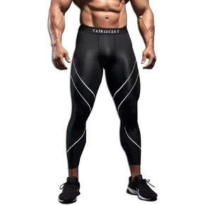 Men's Compression Sweatpants Pocket Quick Dry Workout Leggings Running Base Layer Yoga Pants