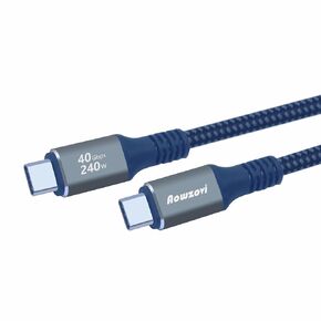 USB 4 for Thunderbolt 4 Cable, 40Gbps Data Transfer，1ft/30cm Cable, 240W Charging for MacBook Pro/Air, iPad Pro, Chromebook, Nintendo Switch, Dell XPS, Surface Pro, Galaxy S23, and More