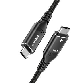 Thunderbolt 4 Cable 6FT, Thunderbolt 4/3 Cable Supports 8K HD Display, 40Gbps Data Transfer, 100W Charging USB C Cable for iPhone 15Pro, MacBook Air, iPad Pro, Docking Station, Hub in Kuwait