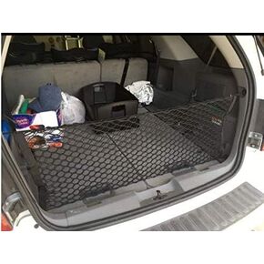 RED WOLF Envelope Style Cargo Net 43.3 x 15.7" Organizer Storage Rear Truck Net Adjustable Universal Fit for 2003-2022 Toyota, Honda, Ford, Mercedes Benz, Subaru Vehicles Double Layer Cargo Netting