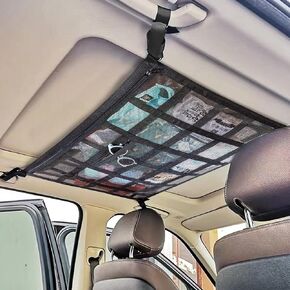 Car Ceiling Cargo Net - 31.5"*21.6" Car Ceiling Storage,Effortless Cargo Organization, Heavy-Duty Load Capacity, Secure & Reliable Design