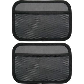 INNOLIFE Car Net Pocket Side Clutter Scattered Storage Phone Holder Strong Paste Organizer 8"x5.75"(1pcs L+1 pcs S)