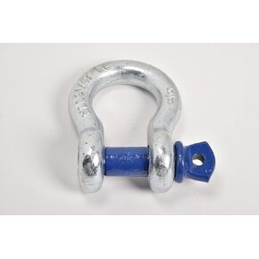 2 حزمة من الأزرق المجلفن - تزوير 5/8 "أغلال القوس D حلقة وعرة 13 طن 28600 رطل قوة الكسر، WLL 3.25 طن 7000 رطل مع 3/4'' دبوس Clevis المسمار الثقيلة للسيارات SUV مرساة ATV UTV الانتعاش