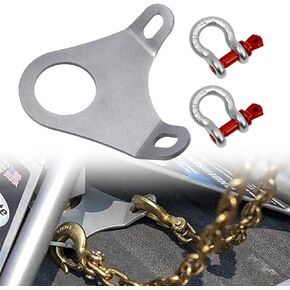 RULLINE 5th Wheel Ultimate Connection Safety Chains Plate Towing Accessories with 1/2in Shackles