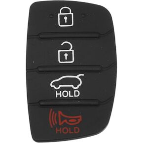 X AUTOHAUX 4 Button Car Remote Fob Case Insert Rubber Pad Keypad Replacement for Hyundai
