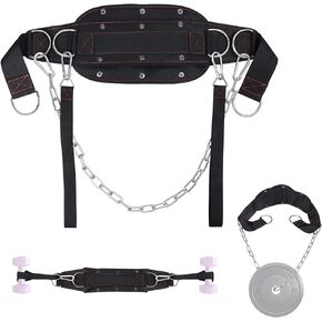 حزام تراجع وحزام دفع الورك، حزام اللياقة البدنية 2 في 1 من أتشويشاب لرفع الأثقال في صالة الألعاب الرياضية، والسحب، والقرفصاء ودفع الورك، وحزام تمرين مع سلسلة، وحلقات على شكل حرف D، وعرض قابل للطي لاحتياجات متعددة in Kuwait