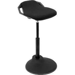 Mount-It! Ergonomic Sit Stand Stool [360° Tilt] Height Adjustable, Leaning Chair for Standing Desk, Airlift 360 Degree Sit-Stand, Sitting Balance Chair, Non-Slip Weighted Base (Black)