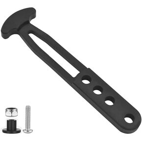 Boat Ladder Strap, Marine Secure Pontoon Ladder Strap Retaining Rubber Latch Band with 4 Adjustable Mounting Hole Black