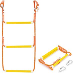 CO-Z Boat Rope Ladder, Boat Ladder 440Lbs Strength, Reinforced Polyester Line, Pontoon Boat Ladder for Inflatable Boat, Kayak, Motorboat, Canoeing (3 Step)