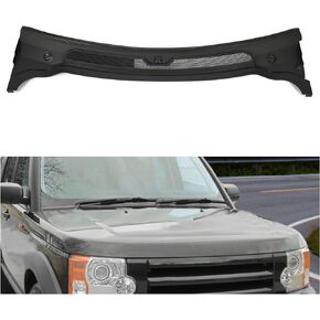 HECASA Windshield Cowl Vent Panel Compatible with 2005-2016 Land Rover LR3 LR4 Range Rover Sport Replace for LR096164 Air Intake Grille Wiper Cover Replacement Plastic Rubber Black