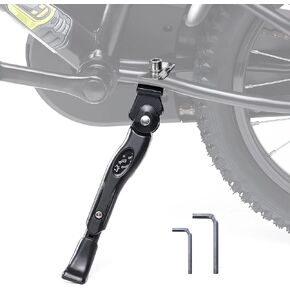 Kickstand for Kids Bike Center Mount for 16 18 20 Inch Adjustable Children's Bicycles Aluminium Alloy Bike Kick Stand Support Storage