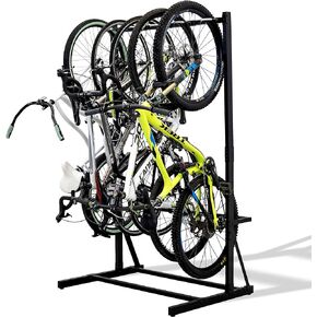 StoreYourBoard Freestanding Bike Storage Rack, Indoor Garage Floor Stand, Bicycle Organizer (5 Bike)