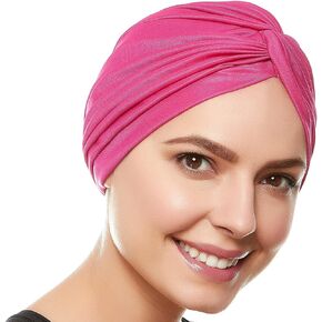 Women Bathing Caps Bathing Turban Swim Caps Long Short Hair Swimming Turban Polyester Latex Lined Pleated for Ladies Soft Beanie Cap Ear Protection Swimmers Caps Swimming Cap Hat
