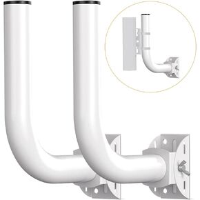 Universal Point to Point Wireless Bridge Pole Mount Bracket,J Pole Mount for Antenna and Outdoor Access Point,Pole and Wall-Mounted Mount for Outdoor Access Antenna Tp-Link and starlink,2-Pack