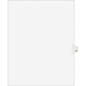 Avery Legal Dividers, Premium Individual Tab Titles, Letter Size, Side Tabs, 40, Pack of 25 (01040)