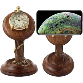 Antique Solid Wooden Stand, Office Desk Accessories, Office Decor, Phone Stand, Desk Organizers and Accessories, Display case, Office Decor for Women, Birthday Gifts for Men, Gifts for Women