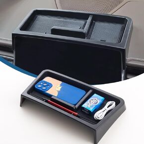TOPINSTALL Wide Dash Console Tray Compatible with 2021-2024 Chevy Tahoe Suburban/GMC Yukon Accessory, 2 Compartments Dashboard Organizer Sunglasses Phone Tissue Holder (Not for Denali/Denali Ultimate)