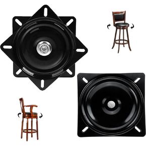 2Pack Bar Stool Swivel Plate, 7 Inch Boat Seat Swivel Mount Plate, Heavy Duty Chair Swivel Plate, Bar Stool Swivel Replacement for Barstools Recliner Chair Boat