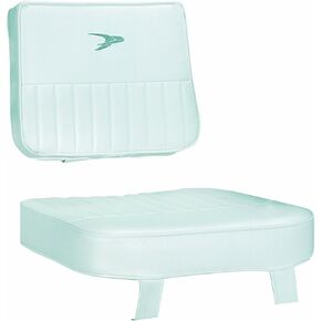 Wise 8WD562-2-710 Ladder Back Helm Chair Seat Cushion Set, White