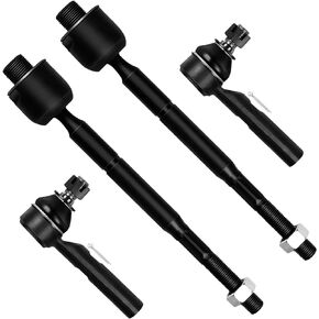 SCITOO 4pcs Front Suspension Kit Inner Tie Rod End Outer Tie Rod End Fit 2003-2009 For Toyota 4Runner 2007-2009 FJ Cruiser 2003-2009 For Lexus GX470