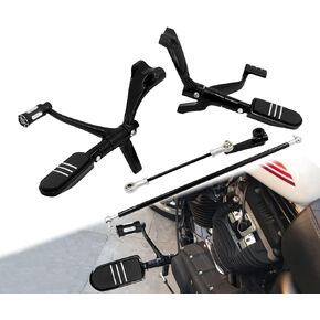 Motorcycle Forward Controls Set Foot Pegs Lever Linkage Kit Fit for Harley Sportster XL 1200 883 2004-2013 Black