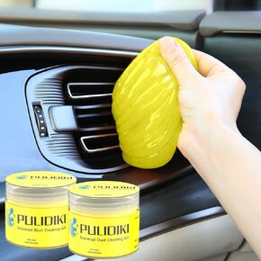 PULIDIKI Car Cleaning Gel for Car Detailing Kits Car Putty Auto Detailing Tools Car Interior Cleaner Car Cleaning Slime Car Accessories Keyboard Cleaner Yellow (2Pack)