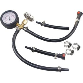 Universal Fuel Pressure Gauge Kit With Quick Connected Hose,0-100 PSI Fuel Pump Tester,Fuel Injection Pressure Tester Fuel Pressure Tester Kit Gas Oil Pressure Tools Gasoline Tester Tool With Vlave
