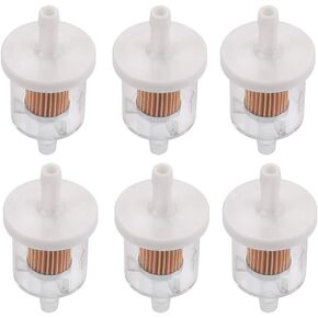 6pcs 49019-0027 for 40 Micron 1/4 Inline Fuel Filter Compatible with Kawasaki FX481V FX541V FX600V FX651V FX691V FX730V FX751V FX801V FX850V FX921V FX1000V 49019-0014 49019-7001