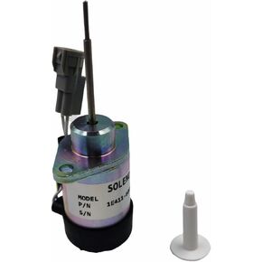 12V Fuel Shut Off Stop Solenoid Valve 1E411-60012 Compatible with Kubota D902 Z482 Engine for 325 Miller Mig Welder Trailblazer
