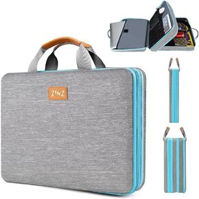 ZINZ Slim and Expandable Laptop Sleeve 15 15.6 16 Inch Case Bag for 15"-16" Notebooks Water-Resistant Handbag Multipurpose Computer Accessories Storage Bag,G01Y01