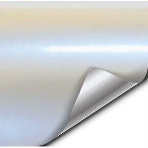 VViViD Gloss Space Pearl Metallic White Vinyl Wrap Film 1 Foot x 5 Feet Roll Decal Sheet DIY Easy to Use Air-Release Adhesive