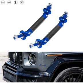 x xotic tech 2pcs 45mm Car Adjustable Front Rear Bumper Lip Splitter Support Strut Rod Trunk Corner Edge Fender Hatch Lid Fixed Lock Tie Bar Universal Auto Bumper Fasteners Lever (Carbon Fiber Black)