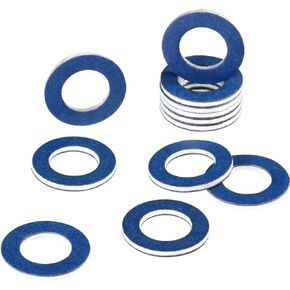 Outus 12 Pieces Oil Drain Plug Gasket Crush Washer Seals Part 90430-12031 Plug Gaskets Replacement Compatible with Prius Tundra Sienna Highlander Avalon Camry Corolla Tacoma 4Runner RAV4, Aluminum
