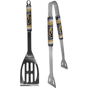 Siskiyou NHL Las Vegas Golden Knights 2 pc Steel BBQ Tool Set, Gray, 2 piece