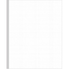 Unpunched Dotted Paper, Dotted Grid Filler Paper, 100Sheets / 200Pages Loose-Leaf Paper, 100gsm White Paper, 8.5'' x 11'' in Kuwait