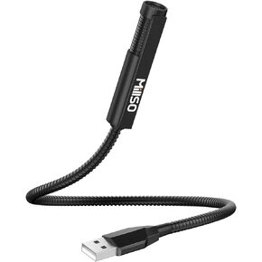 MillSO USB Microphone for Laptop Gooseneck Portable Mini USB Computer Microphone Plug&Play Omnidirectional External USB PC Microphone for YouTube, Streaming, Podcasting, Recording, Gaming - 1 FT
