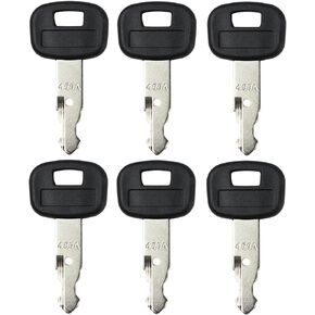 6PCS Kubota Key 459A RC411-53933 RC461-53930 Replacement for Kubota Mini Excavator Backhoe Skid Steer Track Loaders KX121-3 KX161-3 KX41-3 KX71-3 KX91-3 U15 U17 U25S U35 L39 L45 L47 L48 SVL75 SVL90