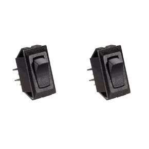 RV DESIGNER Collection S321 Rocker Switch 10A Mom On/Off, Black