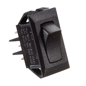 RV DESIGNER Collection S321 Rocker Switch 10A Mom On/Off, Black