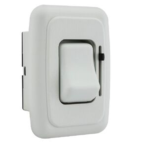 RecPro RV 12V DC Toggle Style Light Switch with High-Side Dimmer (Black)