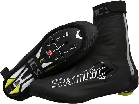 Santic أغطية أحذية ركوب الدراجات للرجال أحذية ركوب الدراجات مقاومة للرياح الحرارية على الطرق للدراجات غطاء أحذية حامي دافئ من الصوف بالداخل أو ليس كما يحلو لك in Kuwait