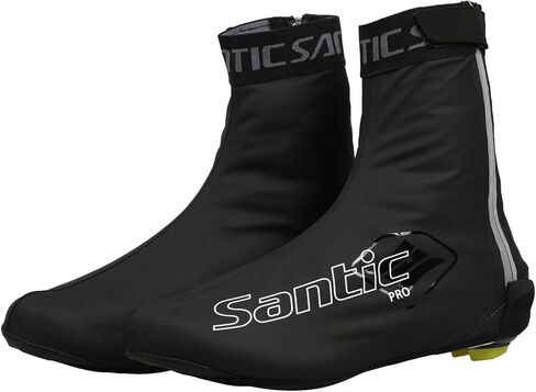 Santic أغطية أحذية ركوب الدراجات للرجال أحذية ركوب الدراجات مقاومة للرياح الحرارية على الطرق للدراجات غطاء أحذية حامي دافئ من الصوف بالداخل أو ليس كما يحلو لك in Kuwait