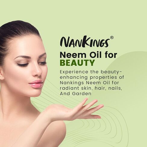 Nankings® Cold Pressed Neem Oil 4 fl oz - (118 ml) 100% Pure and Natural for | Hair | Scalp | Face | Skin |Nail | Cuticle And Garden. (Azadirachta Indica) in Saudi Arabia