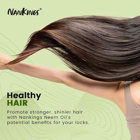 Nankings® Cold Pressed Neem Oil 4 fl oz - (118 ml) 100% Pure and Natural for | Hair | Scalp | Face | Skin |Nail | Cuticle And Garden. (Azadirachta Indica) in Saudi Arabia