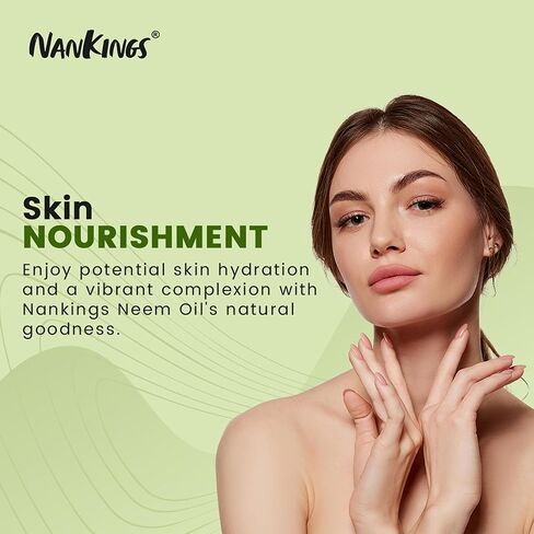 Nankings® Cold Pressed Neem Oil 4 fl oz - (118 ml) 100% Pure and Natural for | Hair | Scalp | Face | Skin |Nail | Cuticle And Garden. (Azadirachta Indica) in Saudi Arabia